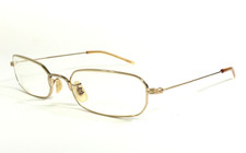 Vintage Oliver Peoples Eyeglasses Frames Trip G Polished Gold Wire Rim 52-18-140