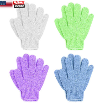 Exfoliating Bath Gloves, Pack of 4