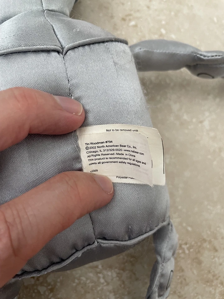 North American Bear Co 2002 Wizard of Oz Plush Tinman - Image 4 of 4