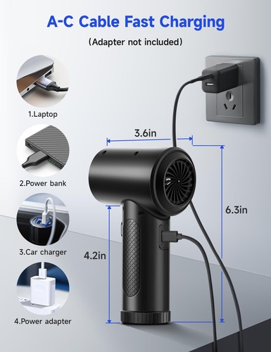 Elektrische Staubgebläse Druckluftspray PC 51000RPM Reinigung Air Duster 6000mAh - Bild 2 von 12