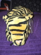 Ty Beanie Baby Stripes The Bengal Tiger Retired With Tag Protector 1995 Rare