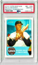 2018 Topps Heritage Willie McCovey Baseball Flashbacks PSA 10