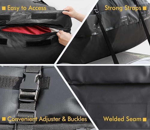 Rooftop Cargo Carrier Waterproof Bag Heavy Duty’s Straps - 第 4/7 張圖片