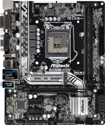 100% Tested FOR Asrock B250M-HDV Motherboard Supports G4560 7100