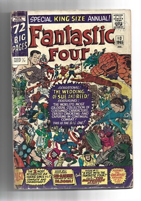 Fantastic Four Annual #3, GD/VG 3.0, Wedding of Mr. Fantastic & Invisible Girl
