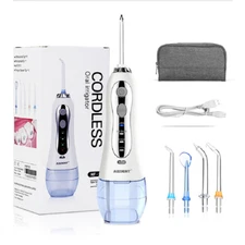 Oral Irrigator USB Rechargeable Air Water Flossers Portable Dental Teeth Cleaner