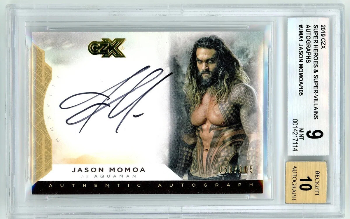 Jason Momoa Aquaman 2019 CZX Super Heroes Villains Autograph