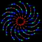 LED SILHOUETTE WINDOW FLASHING COPPER SPINNER CHASER MULTI XMAS CHRISTMAS
