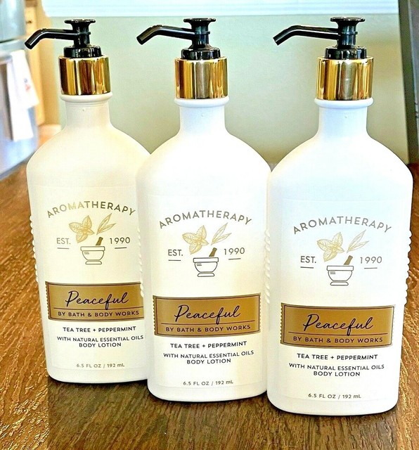 4 Bath & Body Works Peaceful Aromatherapy Tea Tree Peppermint Oil