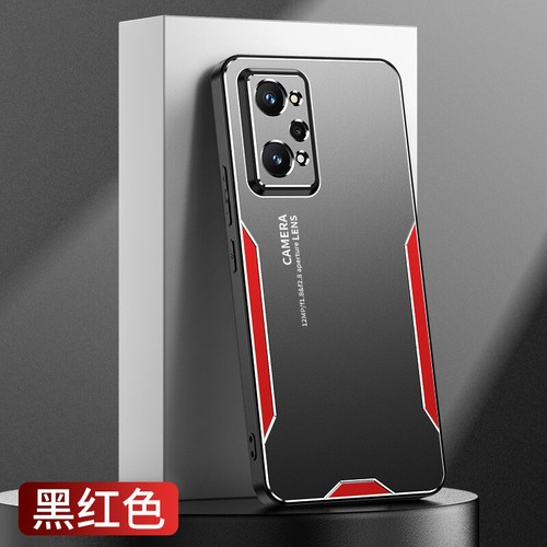 For Realme GT Neo2, Luxury Hybrid Armor Metal Aluminum Soft Bumper Cover Case - 第 9/14 張圖片