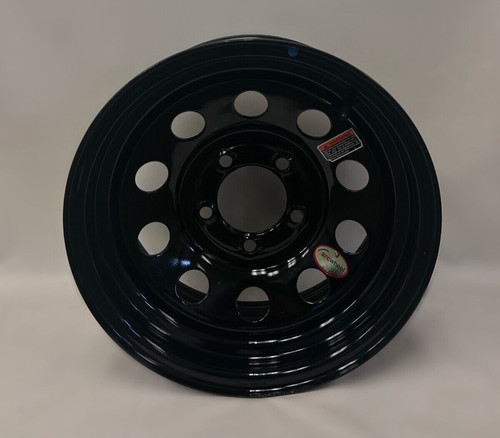 14x6 Trailer Wheel 5 lugs on 4.5 Bolt Pattern Black Modular Trailer Rim
