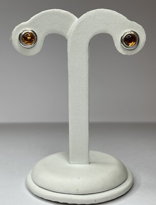 BERNSTEIN Stein OHRRINGE mit Sterling Silber. Cognac Bernstein Ohrringe. Bernstein Ohrstecker