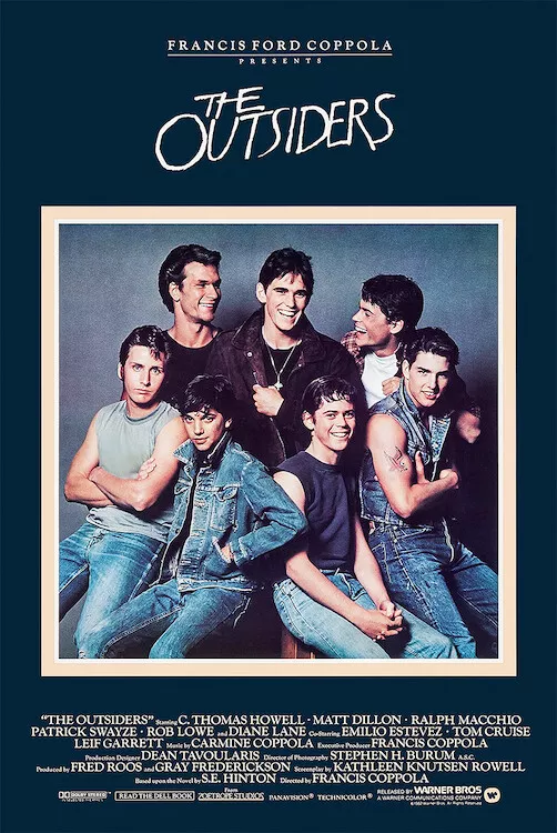 THE OUTSIDERS MOVIE POSTER 24X36 TOM CRUISE PATRICK SWAYZE NEW
