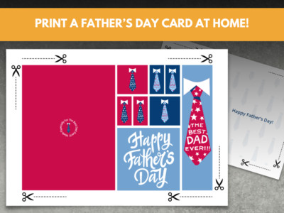 Vatertag Karte & Geschenkanhänger Set | Druckbar | HQ PDF (6 tolle Designs!)
