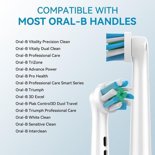 Ersatzkopfbürste für Oral B Floss Action White X-Filaments Zahnbürste, 4 Stück - Bild 4 von 8