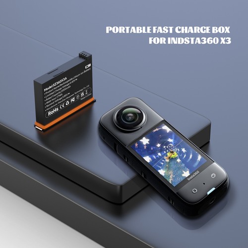 For Insta360 X3 Battery Fast Charging Base USB Type-C Charging Box Case Charger - Picture 10 of 19