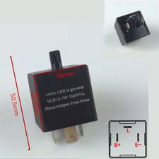 3 Pin Adjustable Electronic LED Flasher Relay for Car Turn Signal Blinker Light