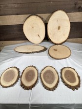 Wood Cookie slab live edge 8 Assorted Pieces