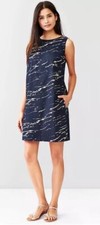 Gap Blue Print Twist Back Cotton Sleeveless Dress #514104 NWT! 10