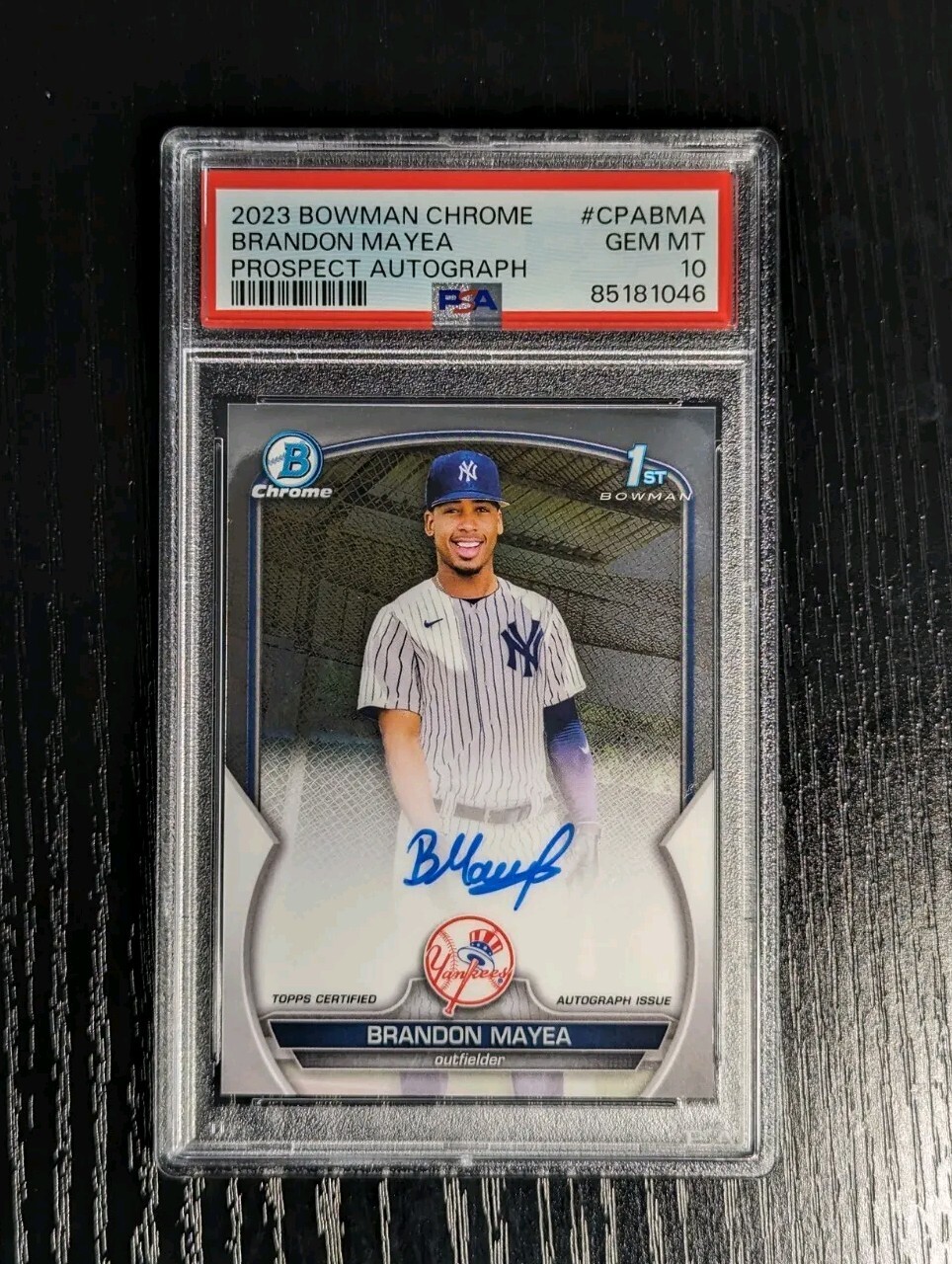 2023 Bowman Chrome Prospects Brandon Mayea Auto PSA 10 Gem Mint #CPABMA