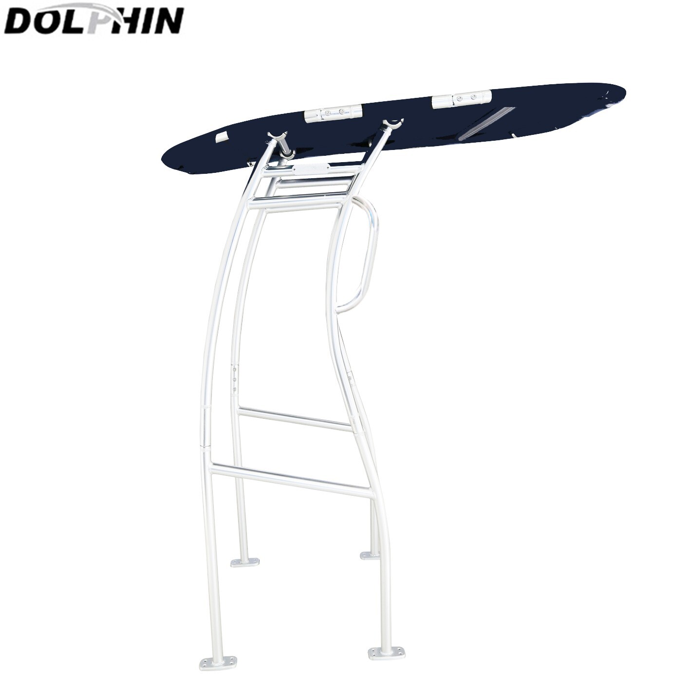 Dolphin Pro+ SE Version Heavy Duty Boat T Top White Coated With Grab Handles