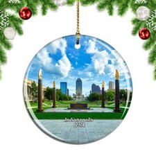 USA America Monument Circle Indianapolis Christmas ornament city travel souvenir