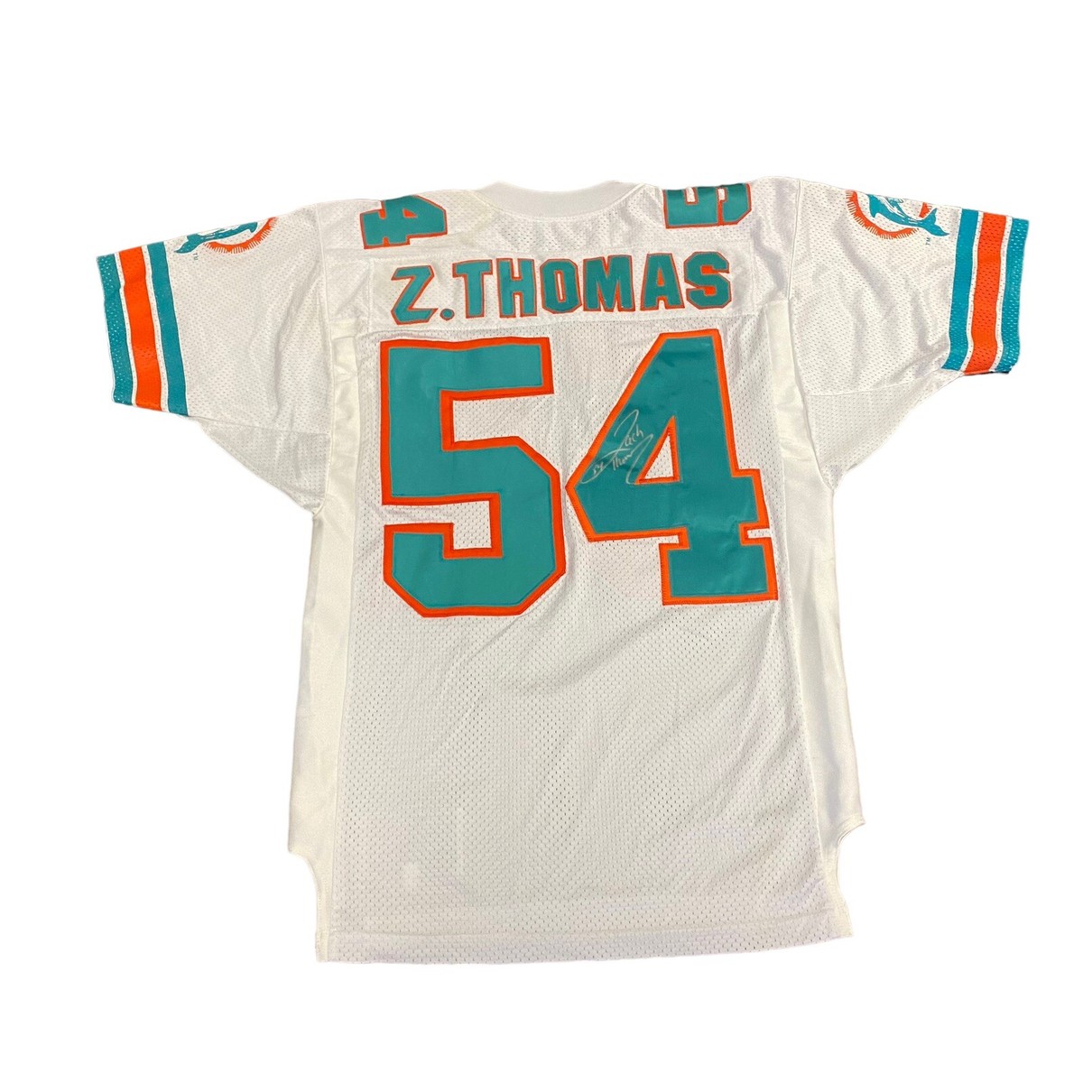 Vintage Authentic SIGNED Zach Thomas NFL Miami Dolphins Wilson