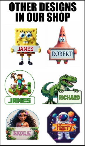 Personalised Dinosaur Name Designs For Bedroom Sticker For Door / Wall Vinyl - Picture 9 of 15
