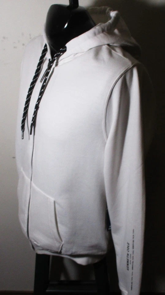 Chaqueta con Capucha Kenneth Colr Blanca Cremallera Completa Cordón Talla M Nueva con Etiquetas $79.00 Foto 4 de 4
