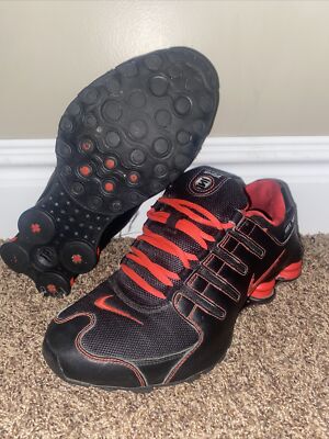 Nike iD Shox Running Shoes 445485-992 Black/Red Women's Sz 9.5
