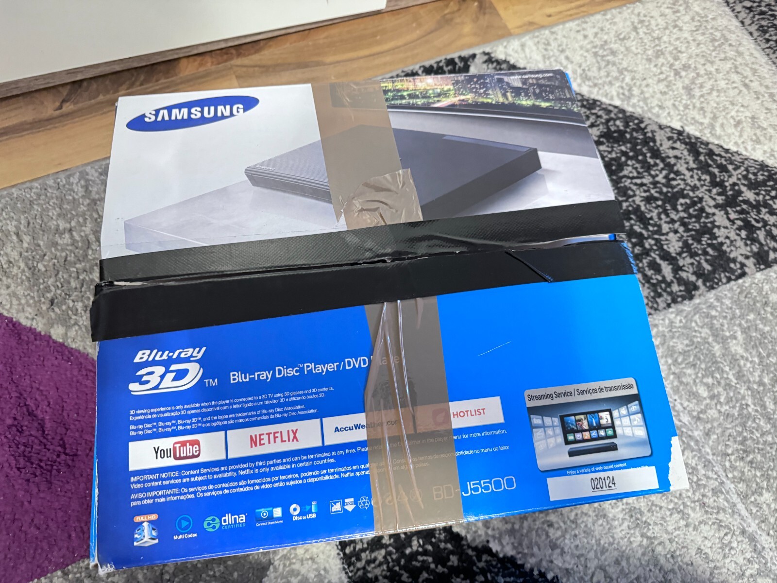 3D BluRay Samsung BDJ5500 Bluray DVD Player mit FB HDMI USB LAN Smart