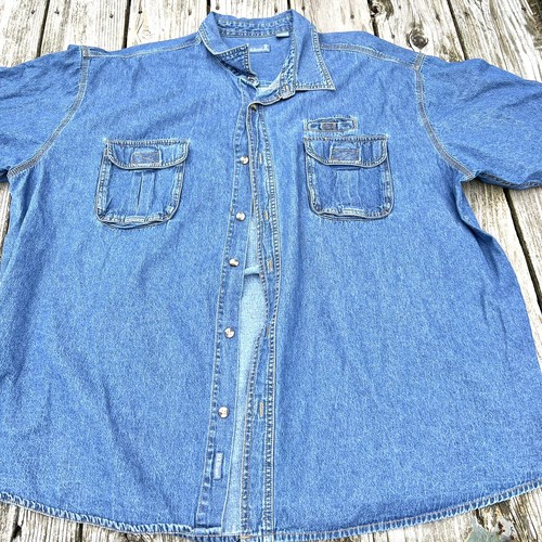 short sleeve denim shirt mens 4XL | eBay