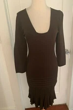 Leon Max Limited Edition Women's Brown Bodycon Stretch Dress Size M NWT