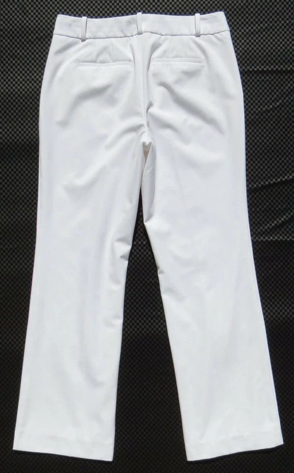 TALBOTS White HERITAGE Washable Stretch Straight Leg Trousers Pants US S 6 EUC - Image 3 of 4