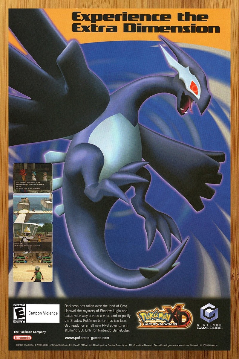 2005 Pokemon XD Gale of Darkness Gamecube Print Ad/Poster Official