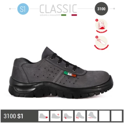 SCARPE ANTINFORTUNISTICA LEWER S2 3100tp SCARPA DA LAVORO senza puntale