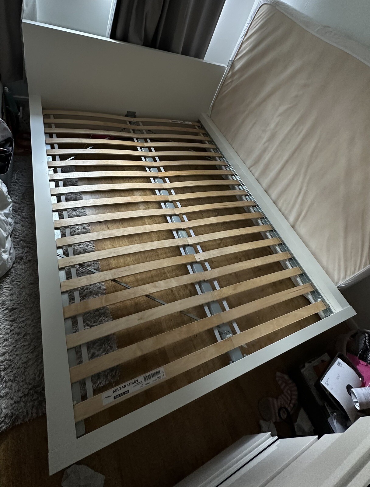 white wooden double bed frame used eBay