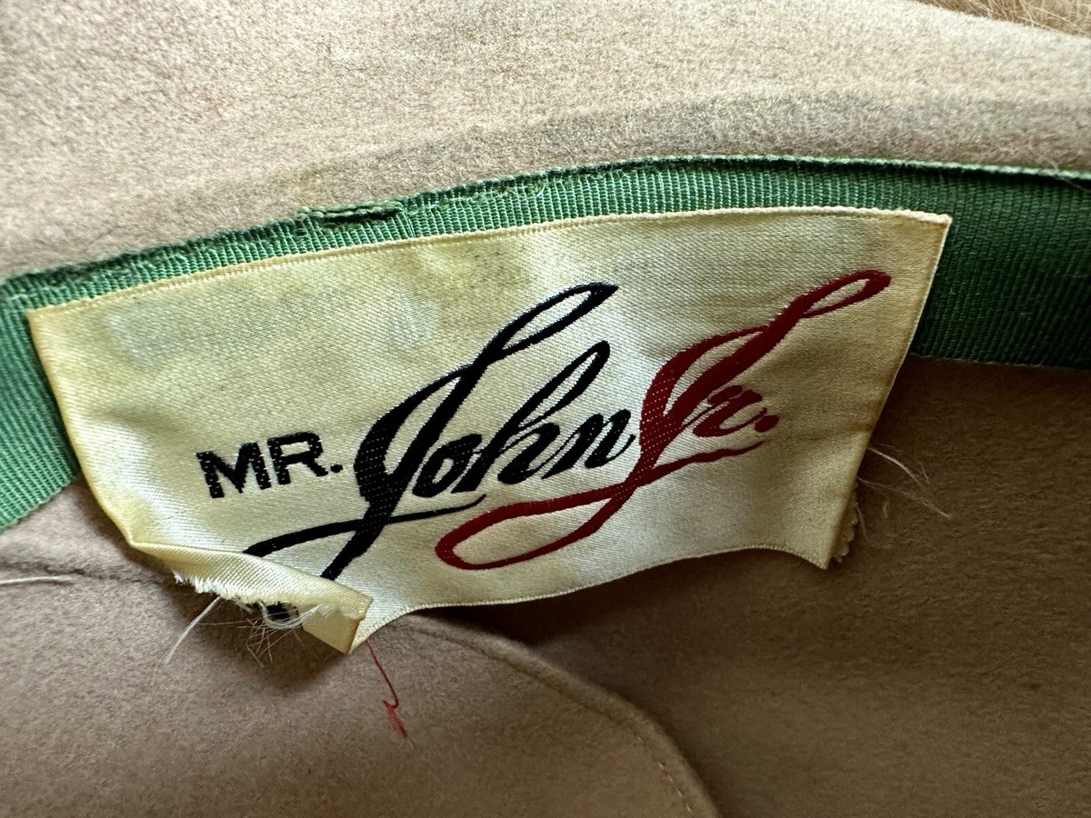 Vintage Fur Trimmed wool hat by the iconic Mr. John Jr. made by Excello Vintage Mr. John Jr. Elite Mink Fur Hat | eBay main image 2