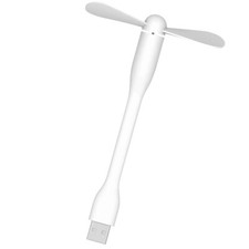 1x White Flexible USB Mini Fan Detachable Cooling Fan for PC Adjustable Neck USA