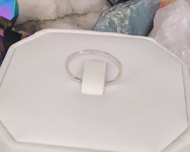 .925 Sterling Silver Danity Stackable Cz Ring7.75… - image 1