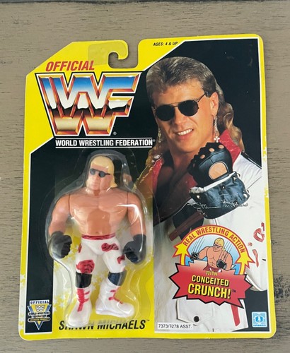 WWF wwe Vintage Wrestler Yellow Card HBK SHAWN MIC...