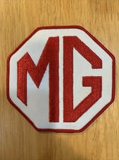 Vintage Mg Morris Garages Automobile Car Logo Emblem Sew On Patch 5x5 Red
