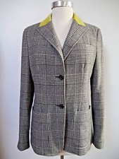 Etro Pure Cashmere Black And White Jacket Blazer Women's Italian Size 42