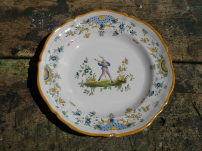 ASSIETTE CERAMIQUE ARA ALFRED RENOLEAU ANGOULEME DECOR MUSICIEN