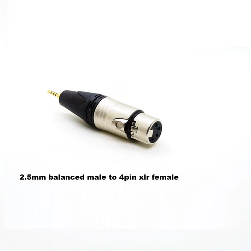 4pin XLR to 3.5mm 2.5mm Male / Female Adapter Connectors NEUTRIK Converter Plug - Picture 12 of 14