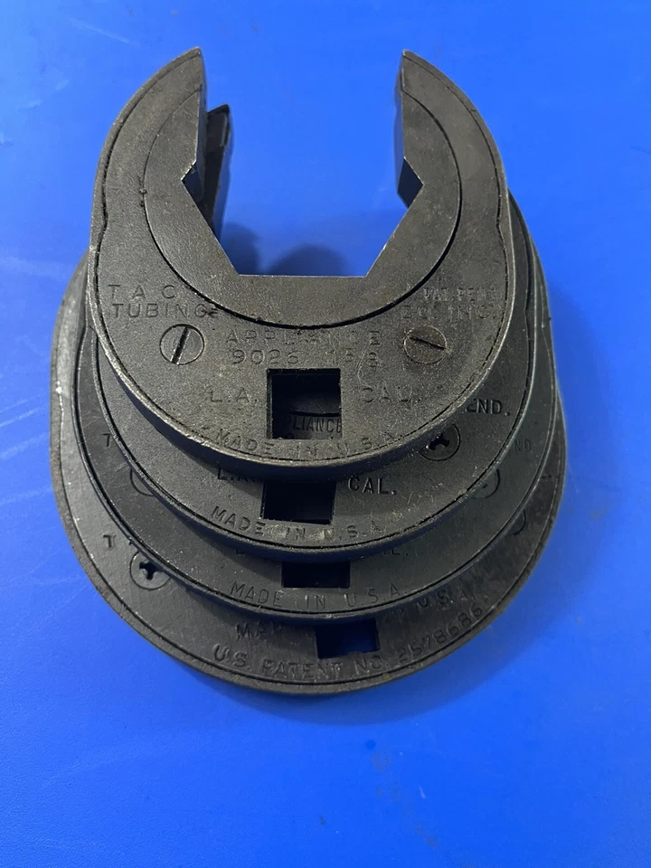 Lot of 4 TAC Tubing Appliance Co. Ratcheting Crows foot Wrenches, USA 1/2 Drive - Image 3 of 4