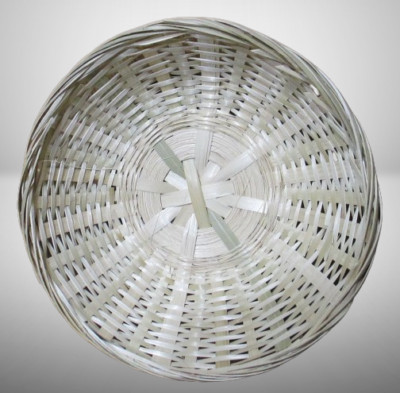Fine, Tight Woven Round Wicker Basket Bowl 5(b)-8, 8.5(t)''(d)x3''(h) 3/16'' Reeds