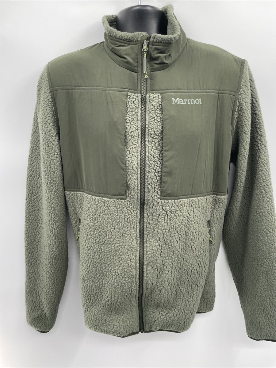 Marmot Men's Full Zip Crocodile/Rosin Green Wiley Polartech Fleece