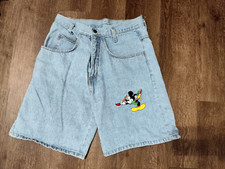 Vintage Mickey Unlimited Denim Shorts Adult Medium Disney Jerry Leigh Embroider