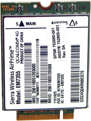 HP Sierra Wireless EM7355 Qualcomm 4G WWAN 753080-001